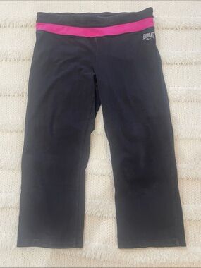 Everlast Black Leggings elastic Waistband Joggers pull on athletic pants size L